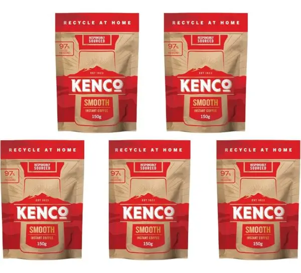 Kenco Smooth Instant Coffee Refill 150g x 5 (750g Total) (Copy) (Copy)