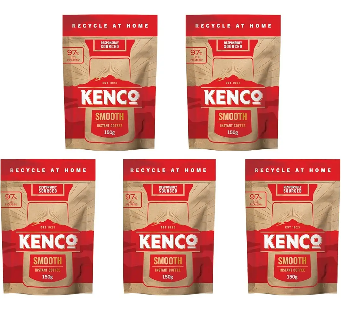 Kenco Smooth Instant Coffee Refill 150g x 5 (750g Total)